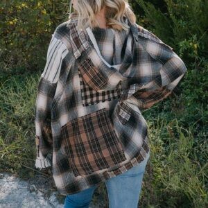 Blue Velvet hooded shirt